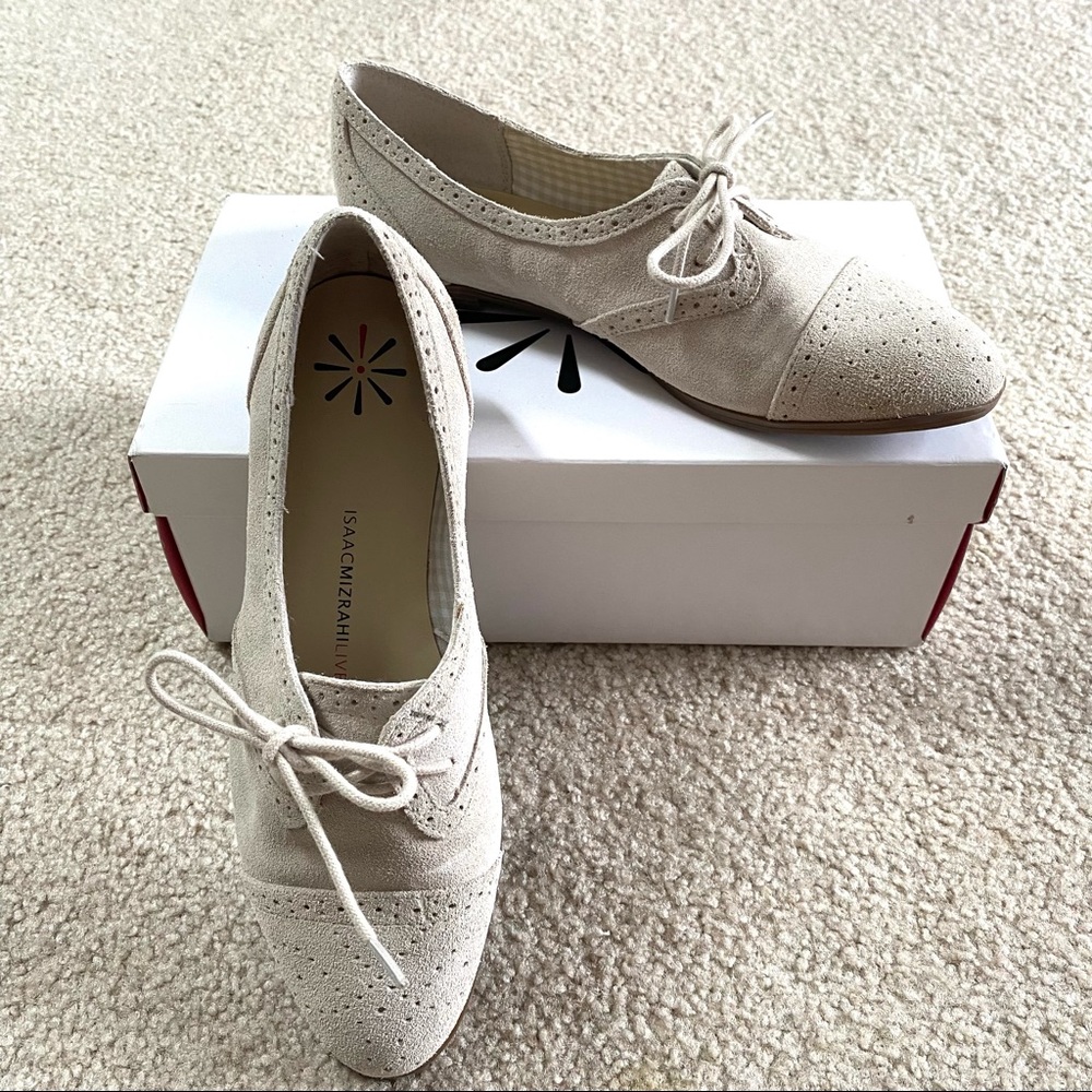 Isaac Mizrahi Frankie Suede Lace Up Oxford Size 7.5
